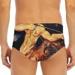 Watercolor Sagittarius Zodiac Sign Print Men's Triangle Swim Briefs