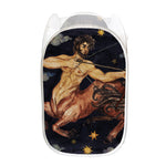Watercolor Sagittarius Zodiac Sign Print Mesh Laundry Hamper