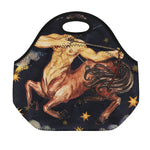 Watercolor Sagittarius Zodiac Sign Print Neoprene Lunch Bag