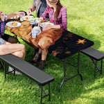 Watercolor Sagittarius Zodiac Sign Print Picnic Table Cover