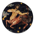 Watercolor Sagittarius Zodiac Sign Print Round Floor Mat