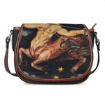 Watercolor Sagittarius Zodiac Sign Print Saddle Bag