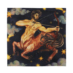 Watercolor Sagittarius Zodiac Sign Print Silk Bandana