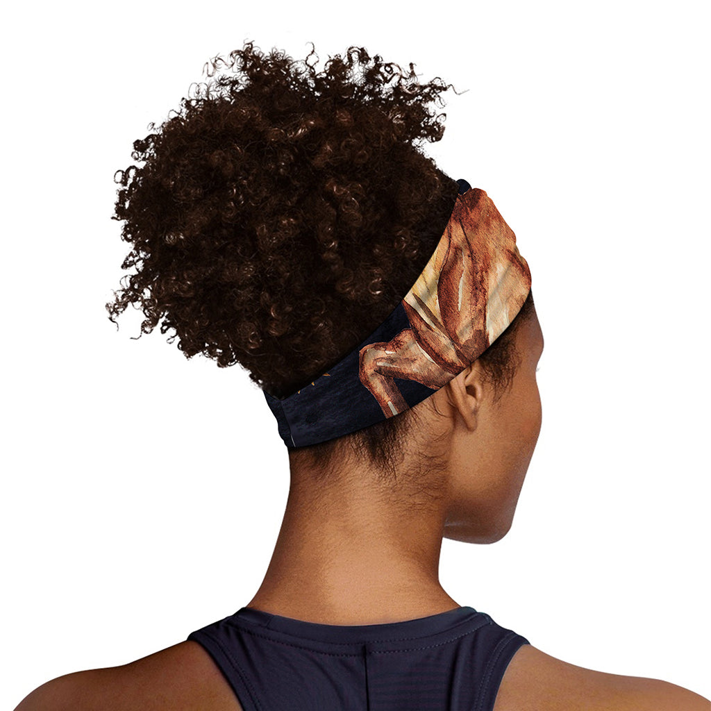 Watercolor Sagittarius Zodiac Sign Print Sports Headband