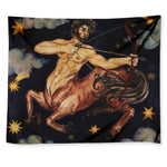 Watercolor Sagittarius Zodiac Sign Print Tapestry