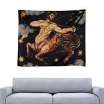 Watercolor Sagittarius Zodiac Sign Print Tapestry