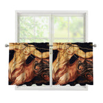Watercolor Sagittarius Zodiac Sign Print Tier Curtains