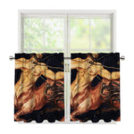 Watercolor Sagittarius Zodiac Sign Print Tier Curtains