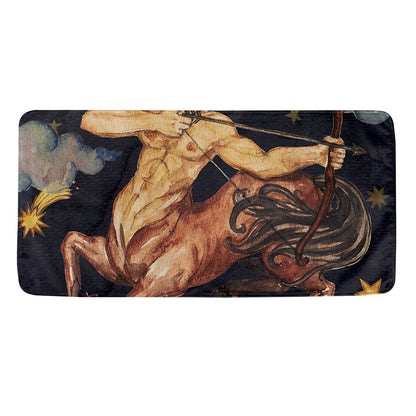 Watercolor Sagittarius Zodiac Sign Print Towel