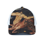 Watercolor Sagittarius Zodiac Sign Print White Mesh Trucker Cap