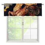 Watercolor Sagittarius Zodiac Sign Print Window Valance