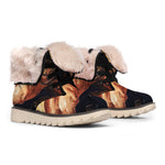 Watercolor Sagittarius Zodiac Sign Print Winter Boots