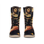 Watercolor Sagittarius Zodiac Sign Print Winter Boots