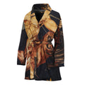 Watercolor Sagittarius Zodiac Sign Print Women's Bathrobe