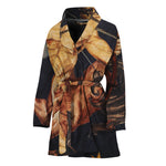 Watercolor Sagittarius Zodiac Sign Print Women's Bathrobe