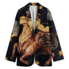 Watercolor Sagittarius Zodiac Sign Print Women's Blazer