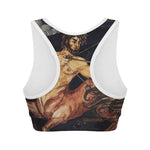 Watercolor Sagittarius Zodiac Sign Print Women's Sports Bra