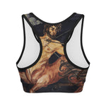 Watercolor Sagittarius Zodiac Sign Print Women's Sports Bra