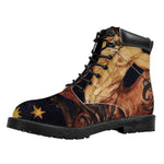 Watercolor Sagittarius Zodiac Sign Print Work Boots