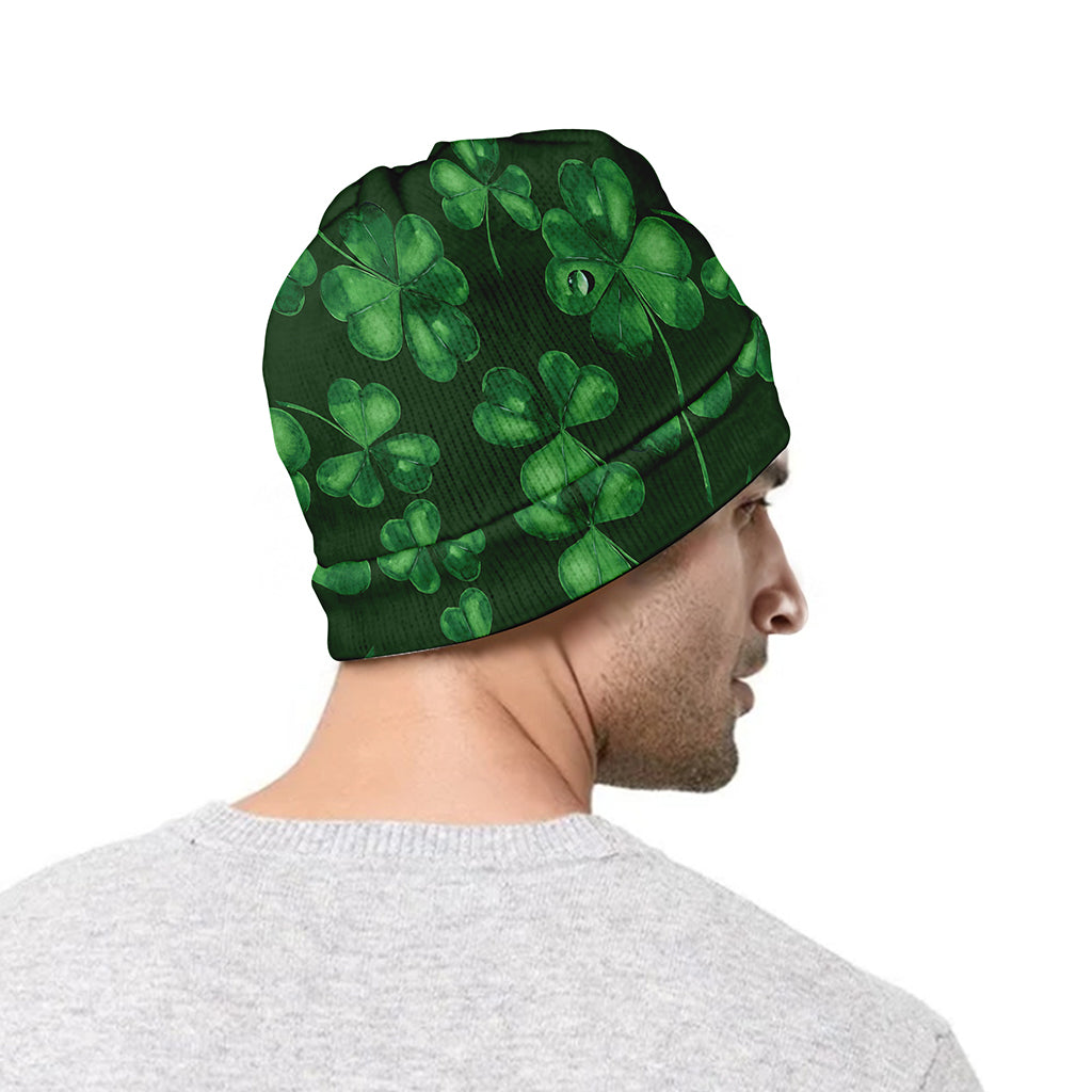 Watercolor Saint Patrick's Day Print Beanie