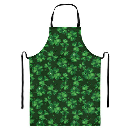 Watercolor Saint Patrick's Day Print Bib Apron With Pocket