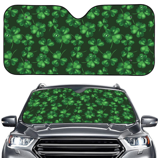 Watercolor Saint Patrick's Day Print Car Windshield Sun Shade