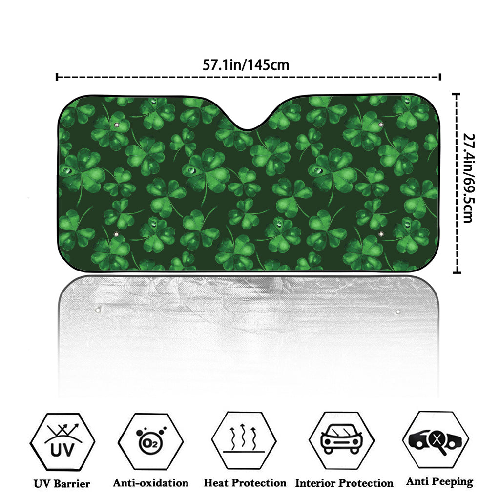 Watercolor Saint Patrick's Day Print Car Windshield Sun Shade