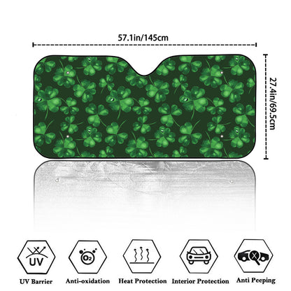 Watercolor Saint Patrick's Day Print Car Windshield Sun Shade