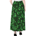 Watercolor Saint Patrick's Day Print Chiffon Maxi Skirt