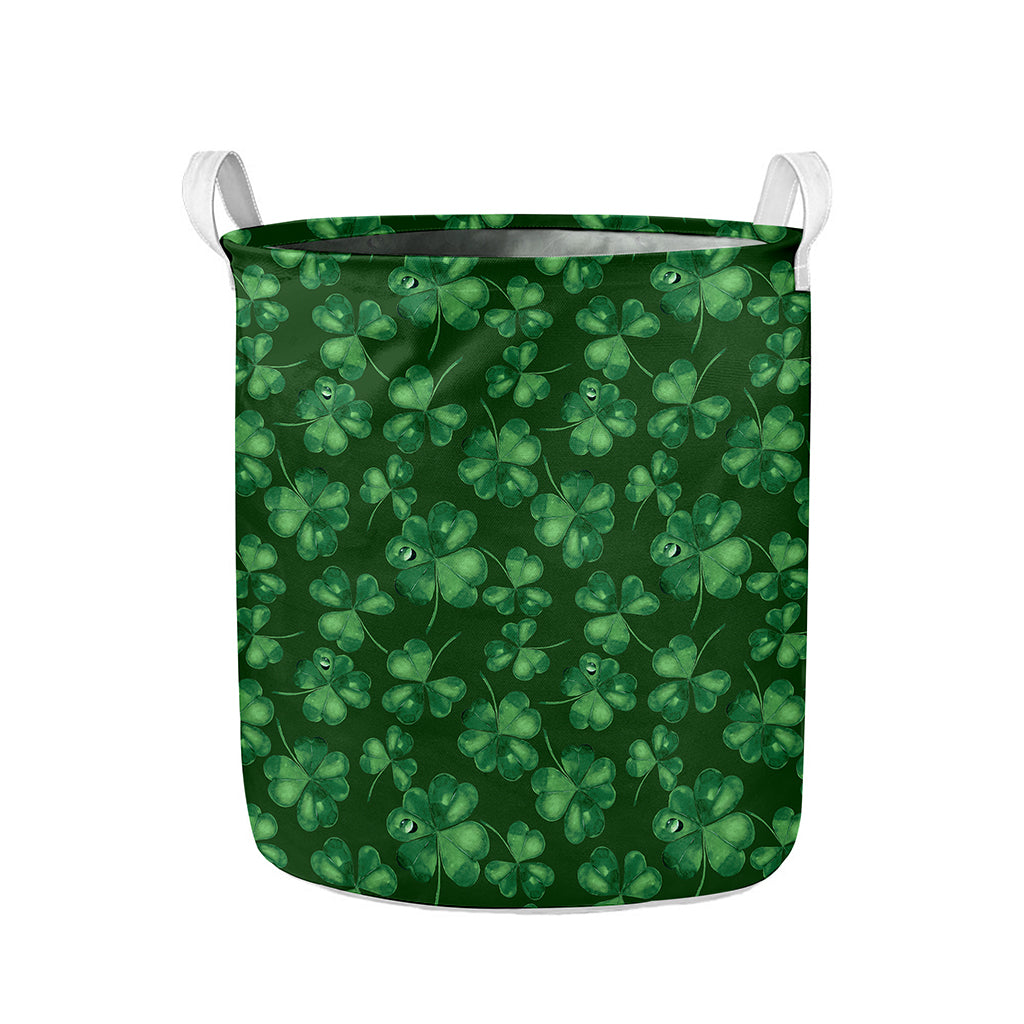 Watercolor Saint Patrick's Day Print Collapsible Laundry Basket