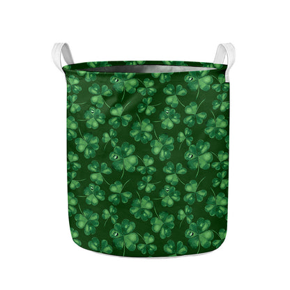 Watercolor Saint Patrick's Day Print Collapsible Laundry Basket