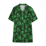 Watercolor Saint Patrick's Day Print Cotton Hawaiian Shirt