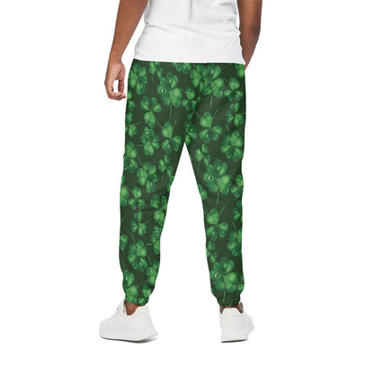 Watercolor Saint Patrick's Day Print Cotton Pants