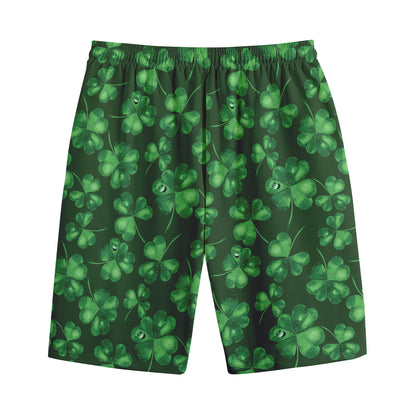 Watercolor Saint Patrick's Day Print Cotton Shorts