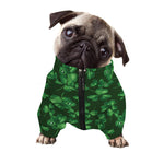 Watercolor Saint Patrick's Day Print Dog Zip Up Jacket