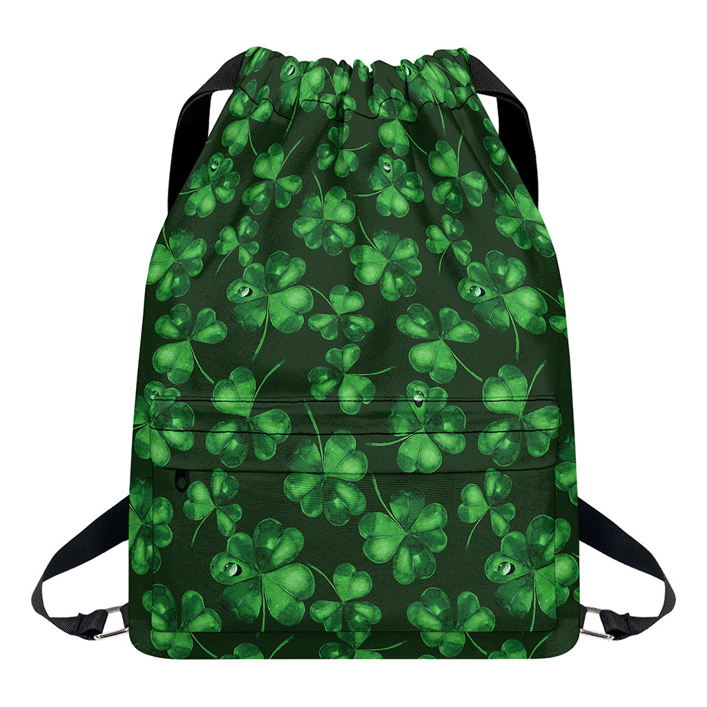Watercolor Saint Patrick's Day Print Drawstring Backpack