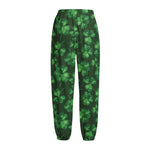 Watercolor Saint Patrick's Day Print Fleece Lined Knit Pants