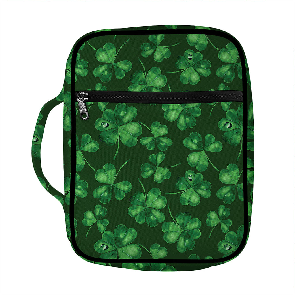 Watercolor Saint Patrick's Day Print Front Pocket Bible Bag