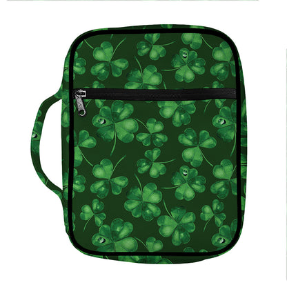 Watercolor Saint Patrick's Day Print Front Pocket Bible Bag