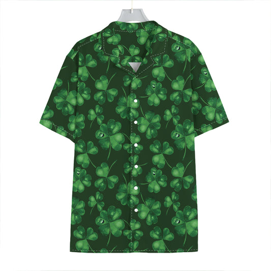 Watercolor Saint Patrick's Day Print Hawaiian Shirt