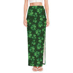 Watercolor Saint Patrick's Day Print High Slit Maxi Skirt