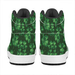 Watercolor Saint Patrick's Day Print High Top Leather Sneakers