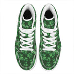 Watercolor Saint Patrick's Day Print High Top Leather Sneakers