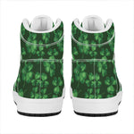 Watercolor Saint Patrick's Day Print High Top Leather Sneakers