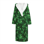 Watercolor Saint Patrick's Day Print Hooded Bathrobe