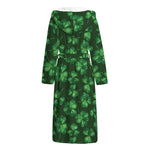 Watercolor Saint Patrick's Day Print Hooded Bathrobe