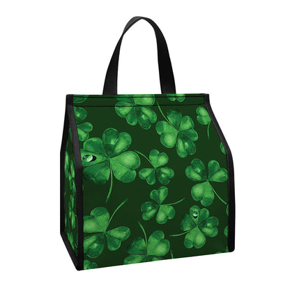 Watercolor Saint Patrick's Day Print Insulated Lunch Tote