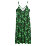Watercolor Saint Patrick's Day Print Jersey Midi Cami Dress