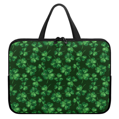 Watercolor Saint Patrick's Day Print Laptop Sleeve With Handle