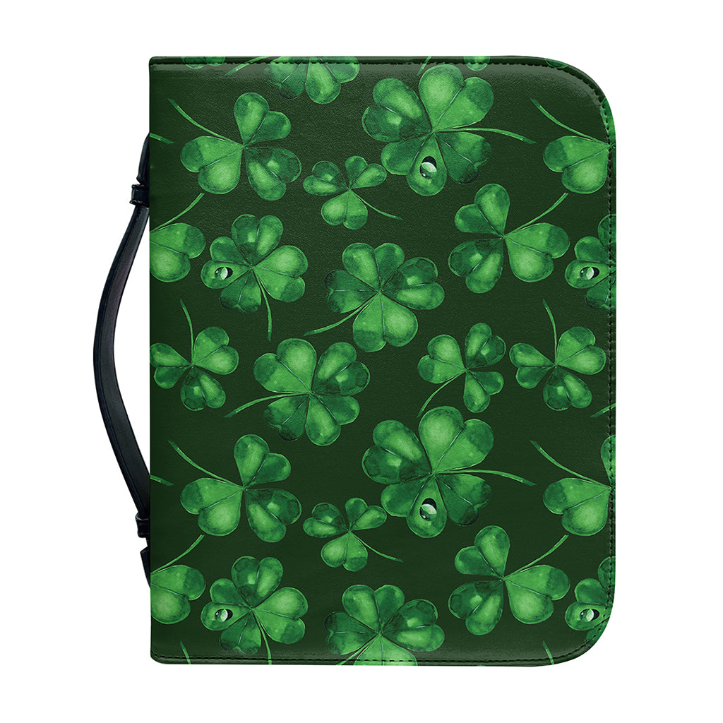 Watercolor Saint Patrick's Day Print Leather Bible Cover